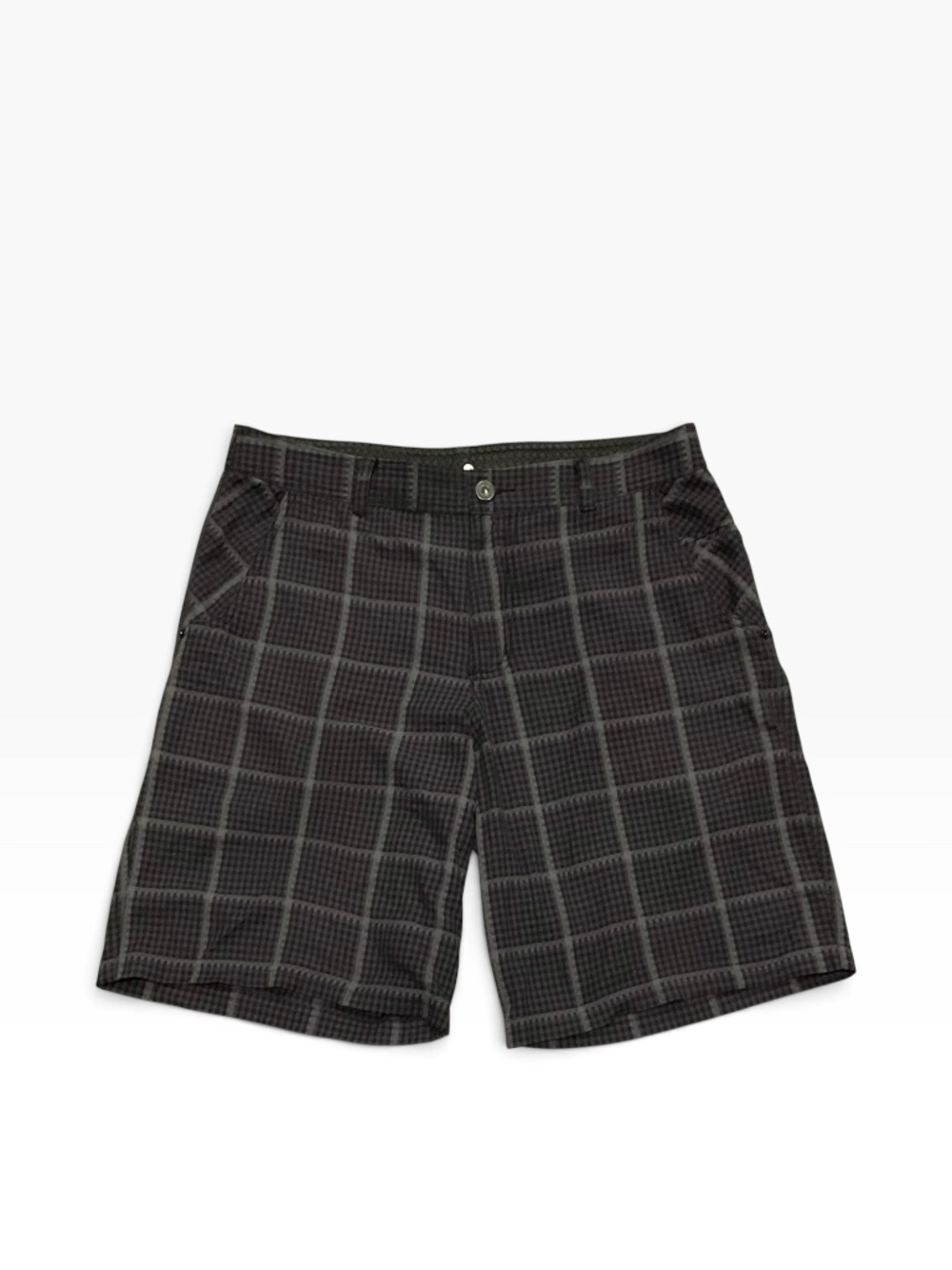 Lululemon mens Athletic Shorts Size 36 Black Plaid Golf Casual